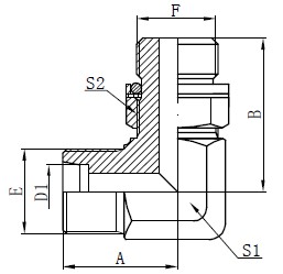 Elkoņu hidrauliskie adapteri Zīmēšana